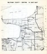 Beltrami County - Central and East, Battle, Shotley, Woodrow, Kelliher, Battle River, Saum, Cormant, Shooks, Minnesota State Atlas 1954